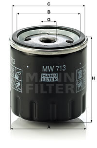 Öljynsuodatin MANN-FILTER MW 713
