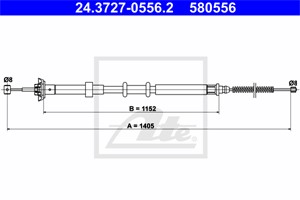 Vaijeri, käsijarru, Taakse, vasen, FIAT PANDA, PANDA Skåp/halvkombi, 51708686