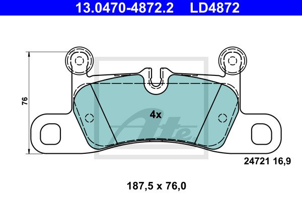 Jarrupalasarja, levyjarru ATE 13.0470-4872.2