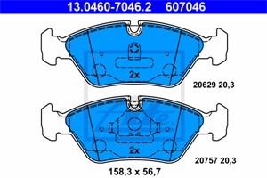 Jarrupalasarja, levyjarru, Etuakseli, BMW 3 [E30], 3 Cabriolet [E30], 5 [E28], 6 [E24], 34 11 1 153 203, 34 11 1 154 611, 34 11 1 155 07