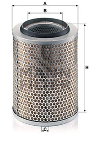 Ilmansuodatin, MERCEDES-BENZ T2/LN1 Skåp, T2/LN1 Tipp, 002 094 73 04, A 002 094 73 04