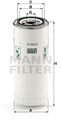 Öljynsuodatin MANN-FILTER W 962/8