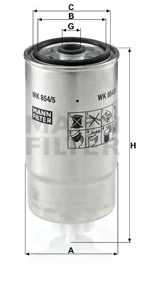 Polttoainesuodatin MANN-FILTER WK 854/5