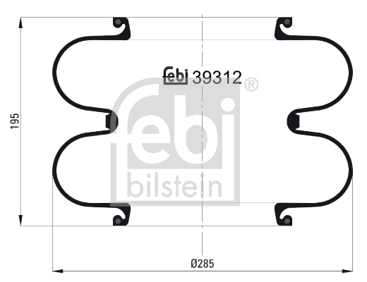 Metallipalje, ilmajousitus FEBI BILSTEIN 39312