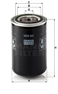 Polttoainesuodatin MANN-FILTER WDK 925