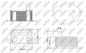 Öljynjäähdytin, moottoriöljy, HYUNDAI,KIA, 1352225080, 1352226080, 264102A100, 264102A150, 264102A650, 3521.P1, 3521.P2