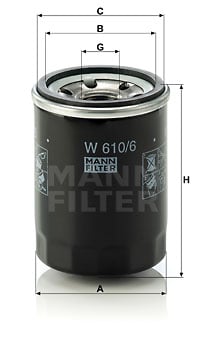Öljynsuodatin MANN-FILTER W 610/6