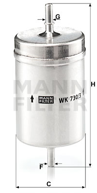 Polttoainesuodatin MANN-FILTER WK 730/3