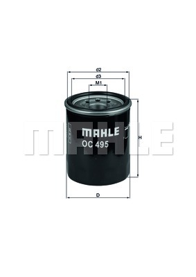 Öljynsuodatin MAHLE ORIGINAL OC 495