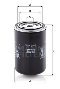 Polttoainesuodatin MANN-FILTER WDK 940/1