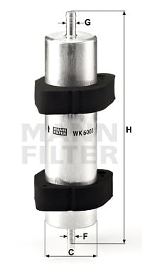 Polttoainesuodatin MANN-FILTER WK 6003