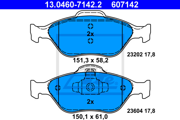 Jarrupalasarja, levyjarru ATE 13.0460-7142.2