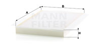 Raitisilmasuodatin MANN-FILTER CU 3569