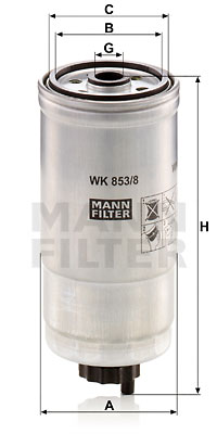 Polttoainesuodatin MANN-FILTER WK 853/8
