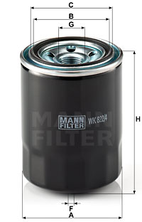 Polttoainesuodatin MANN-FILTER WK 822/4