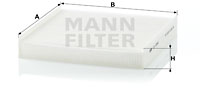 Raitisilmasuodatin MANN-FILTER CU 2245