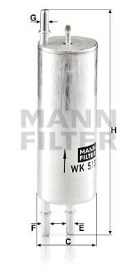 Polttoainesuodatin MANN-FILTER WK 513/3