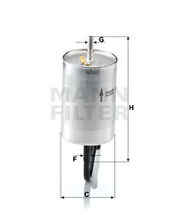 Polttoainesuodatin MANN-FILTER WK 832/1
