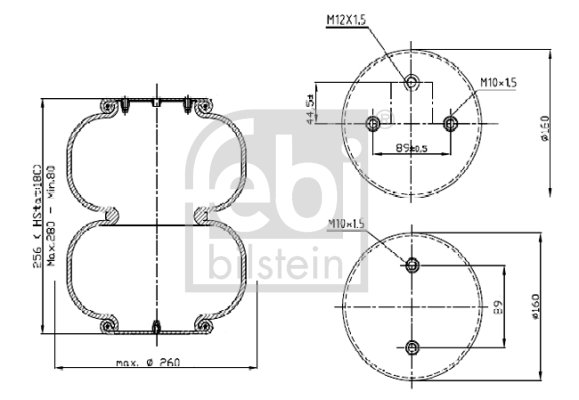 Metallipalje, ilmajousitus FEBI BILSTEIN 39420