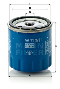Öljynsuodatin MANN-FILTER W 712/11