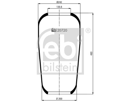 Metallipalje, ilmajousitus FEBI BILSTEIN 20720