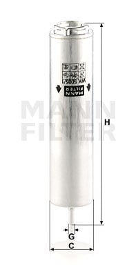 Polttoainesuodatin MANN-FILTER WK 5005/1 z