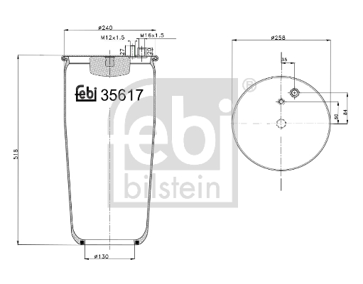 Metallipalje, ilmajousitus FEBI BILSTEIN 35617