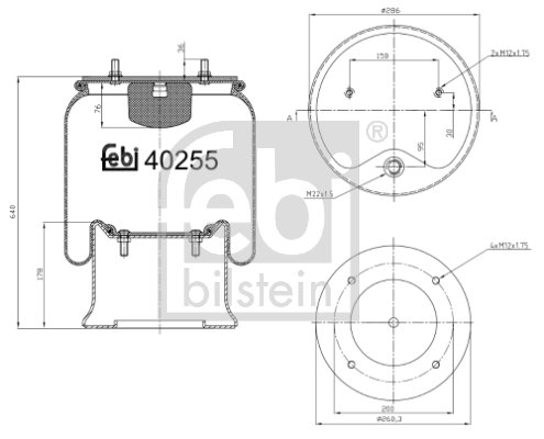 Metallipalje, ilmajousitus FEBI BILSTEIN 40255