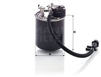 Polttoainesuodatin MANN-FILTER WK 820/19