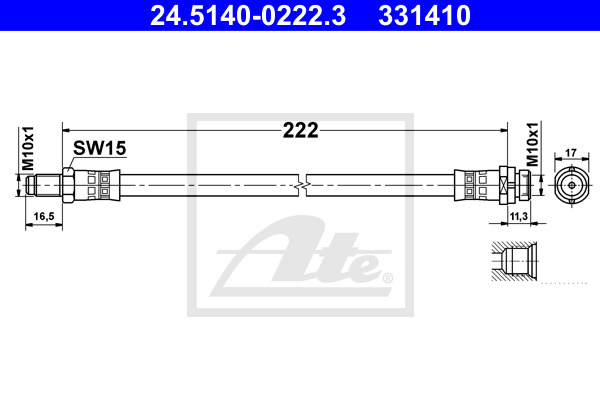 Jarruletku ATE 24.5140-0222.3