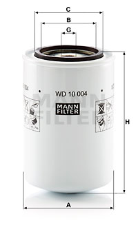 Suodatin, työhydrauliikka MANN-FILTER WD 10 004