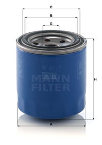 Öljynsuodatin MANN-FILTER W 8017