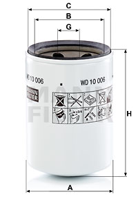 Suodatin, työhydrauliikka MANN-FILTER WD 10 006