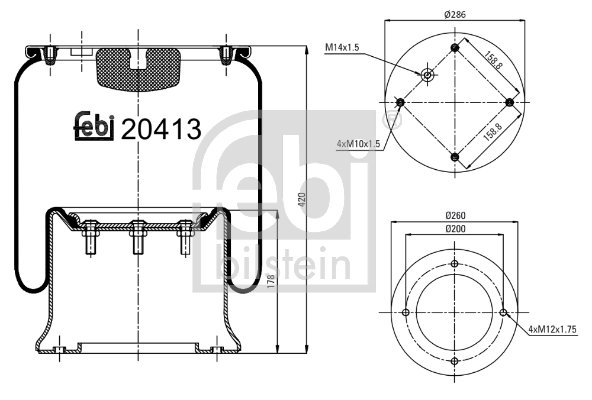 Metallipalje, ilmajousitus FEBI BILSTEIN 20413