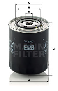Öljynsuodatin MANN-FILTER W 1140