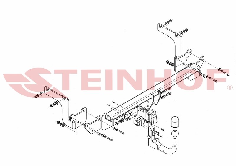 Vetokoukku STEINHOF STC-050 Citroen C4 Picasso, Grand Picasso '13-