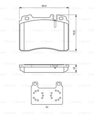 Jarrupalasarja, levyjarru BOSCH 0 986 424 170