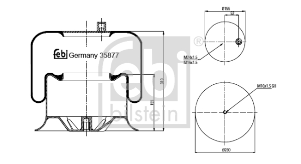 Metallipalje, ilmajousitus FEBI BILSTEIN 35877
