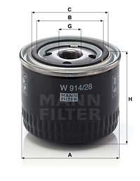 Öljynsuodatin MANN-FILTER W 914/28