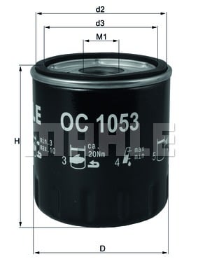 Öljynsuodatin KNECHT OC 1053