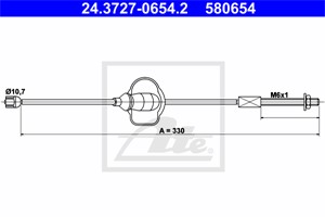 Vaijeri, käsijarru, Edessä, FORD FOCUS, FOCUS Sedan, FOCUS Skåp / kombi, FOCUS Turnier, 1228027