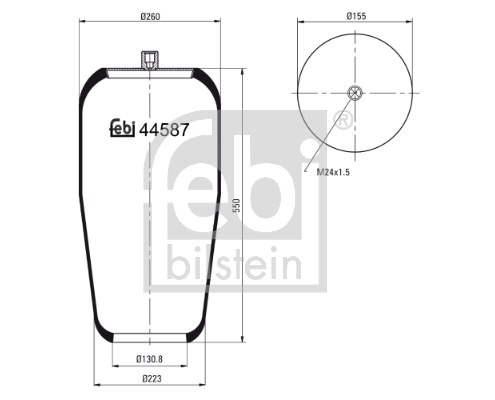 Metallipalje, ilmajousitus FEBI BILSTEIN 44587