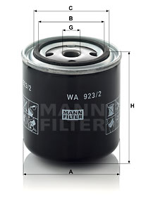 Kylmäainesuodatin MANN-FILTER WA 923/2