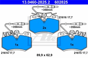 Jarrupalasarja, levyjarru, Etuakseli, CITROËN AX, C15 Flak/chassi, C15 Kombi, C15 Skåp, VISA, ZX, 95 647 733, 95 659 353, 95 661 871