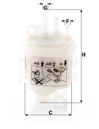 Polttoainesuodatin MANN-FILTER WK 53