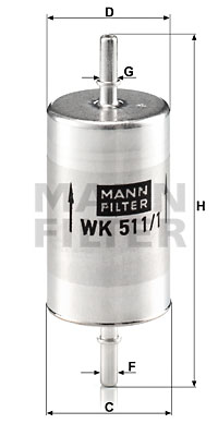 Polttoainesuodatin MANN-FILTER WK 511/1
