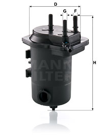 Polttoainesuodatin MANN-FILTER WK 939/9 x