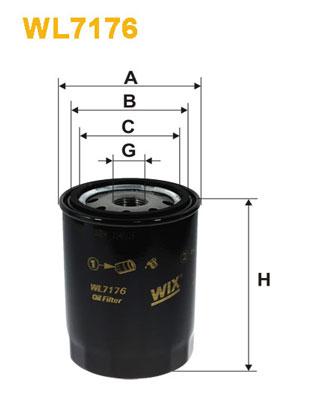 Öljynsuodatin WIX FILTERS WL7176