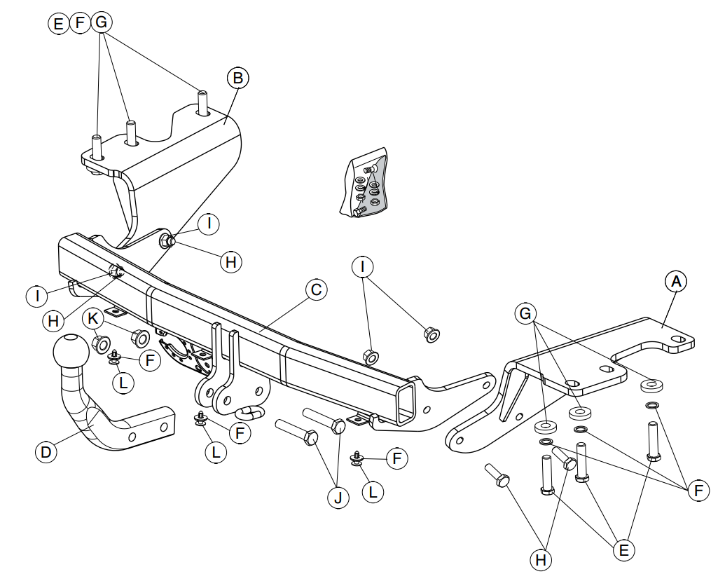 Vetokoukku BRINK 565700 Toyota Verso '09-12