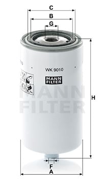 Polttoainesuodatin MANN-FILTER WK 9010